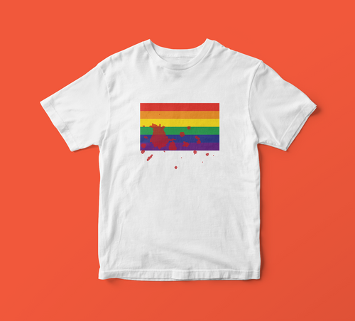 Camiseta 1025 manchas rojas